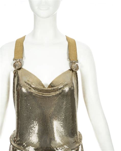 chainmail dress versace|gianni versace chainmail dress.